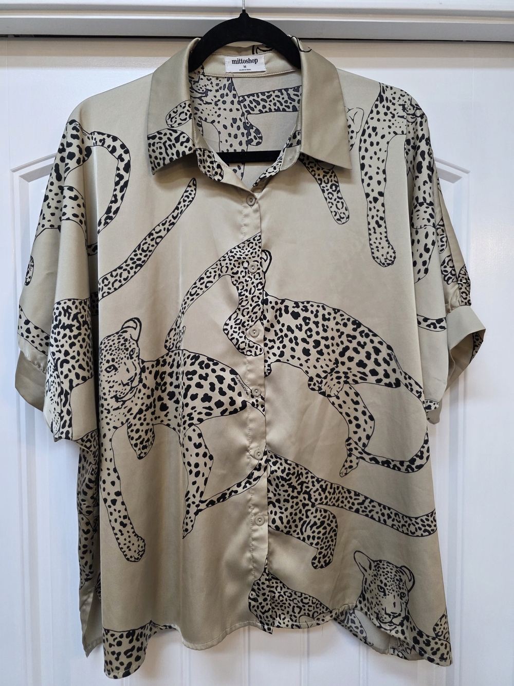 Mittoshop Leopard Print Blouse - Sz M